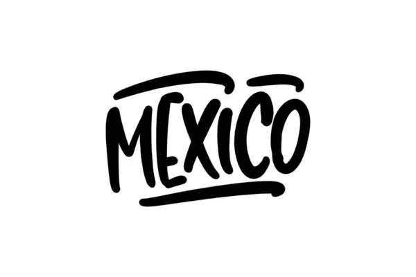 Mexiko ručně kreslené logo pro obchod, tisk a reklamu — Stockový vektor