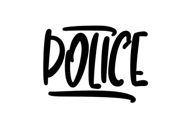 Αστυνομική χειρόγραφη επιγραφή λογότυπο για τις επιχειρήσεις, την εκτύπωση και τη διαφήμιση — Διανυσματικό Αρχείο