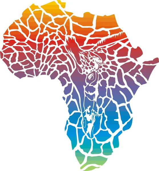 Vector Ilustración África Abstracta Como Una Piel Cebra — Vector de stock