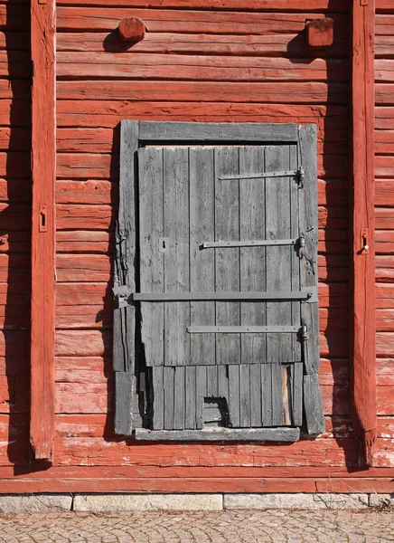 Old Weathered Wooden Magazine Warehouse Door — Stock Photo, Image