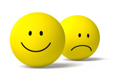 Mutlu ve mutsuz 3d emoji arkadaşlar