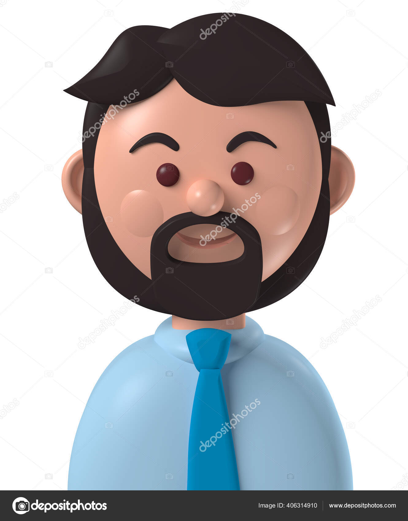 Avatar de personagem masculino de desenho 3d renderização em 3d