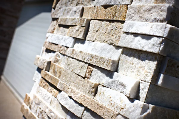 Stone tile blocks close up for a pillar — Stock Photo, Image
