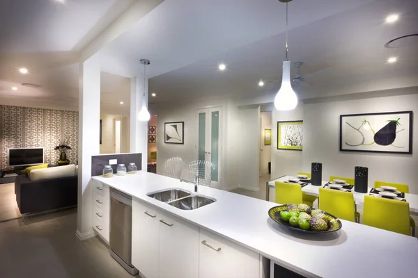 Interior of a modern house, including counter top — Stock Photo, Image