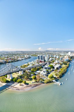 Brisbane, Queensland, Avustralya gösterdi yüksek açı kenti vie