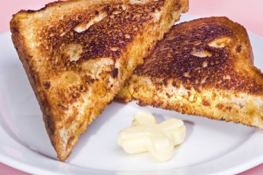 Yıldız peynir ile kızarmış ekmek slaytlar