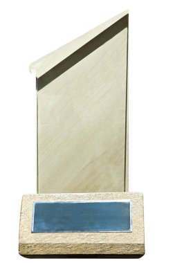 Taş ödülünün izole edilmiş görüntüsü. Bir ödüle yazı tipi eklemek için grafik tasarımcısı