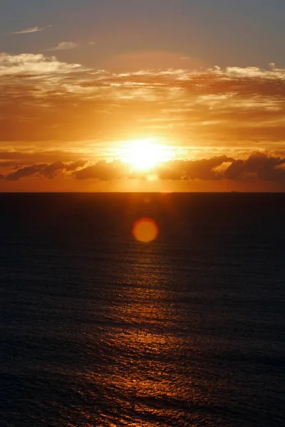 Sunset Sea Horizon Burleigh Heads Queensland Australia — Stock Photo, Image