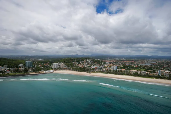 Luftaufnahme Vom Strand Der Gold Coast Surfers Paradise Queensland Australien — Stockfoto