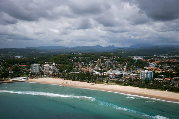 Helikopter Luftaufnahmen Goldküste Queensland Australien — Stockfoto