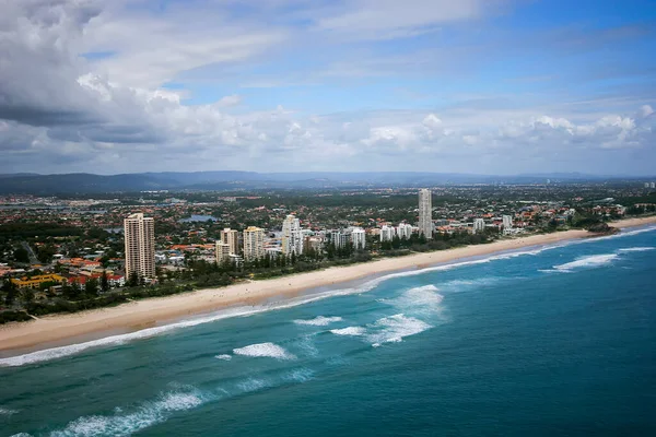 Luftaufnahme Der Stadt Gold Coast Queensland Australien Surferparadies — Stockfoto