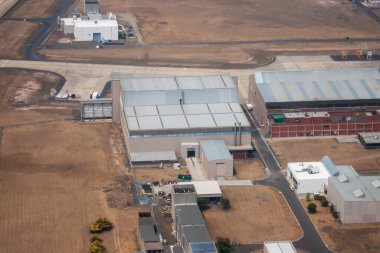 Avustralya 'nın Gold Coast kentindeki fabrikaların ve depoların hava görüntüleri.