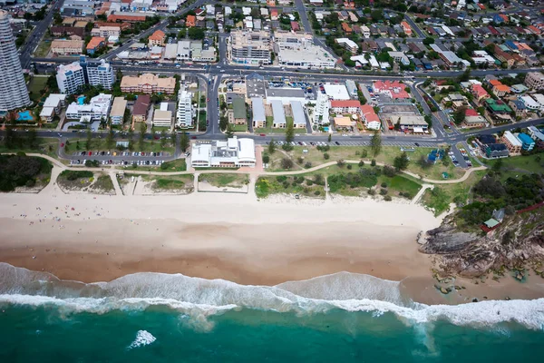 Gold Coast Tengerparti Légi Felvétel Surfers Paradise Queensland Ausztrália — Stock Fotó