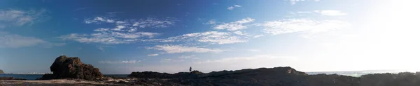 Panoramaaufnahme Einer Felsigen Küstenlinie Sonnenaufgang Currumbin Goldküste Australien — Stockfoto