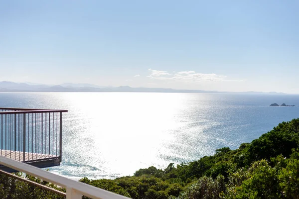 Scenic Seascape Sunny Day Blue Ocean Horizon View Cape Byron — Stock Photo, Image