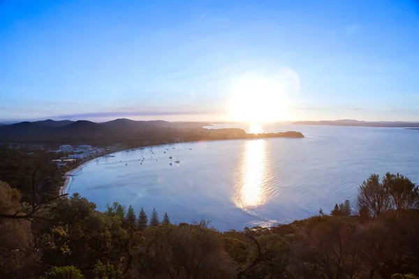 Beautiful Sunset Shoal Bay Nelson Bay Australia High Quality Photo — Stock Photo, Image