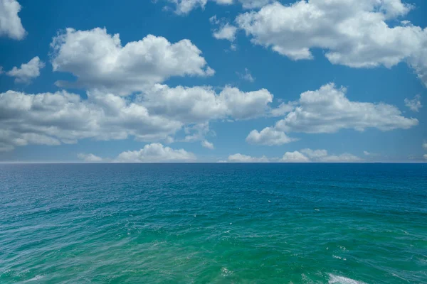 Crystal clear waters of the Australian coastline seen from above