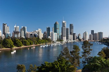 Brisbane şehrinin siluetleri, Avustralya 'nın CBD' si