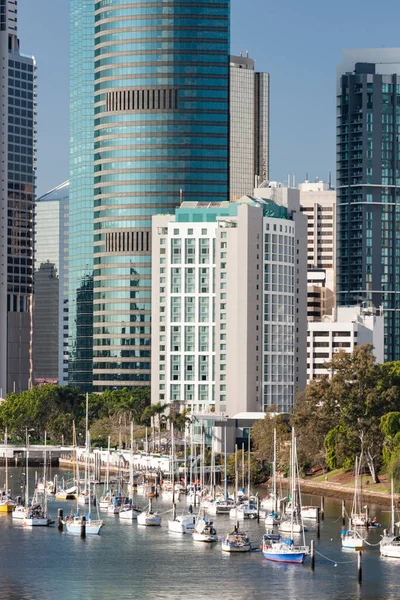 Skylines of Brisbane city, CBD in Australia — стокове фото