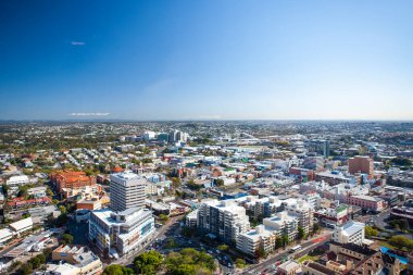 Brisbane şehrinin kentsel alanının hava görüntüsü