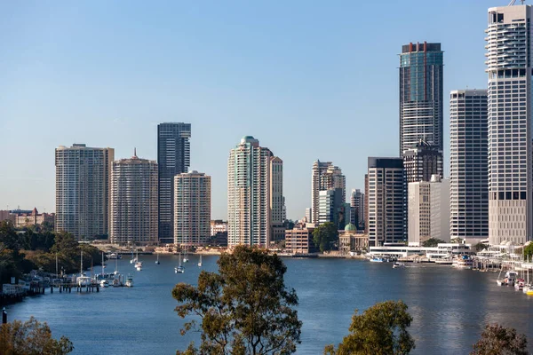 Skylines of Brisbane city, CBD in Australia — стокове фото