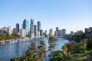 Brisbane şehrinin siluetleri, Avustralya 'nın CBD' si