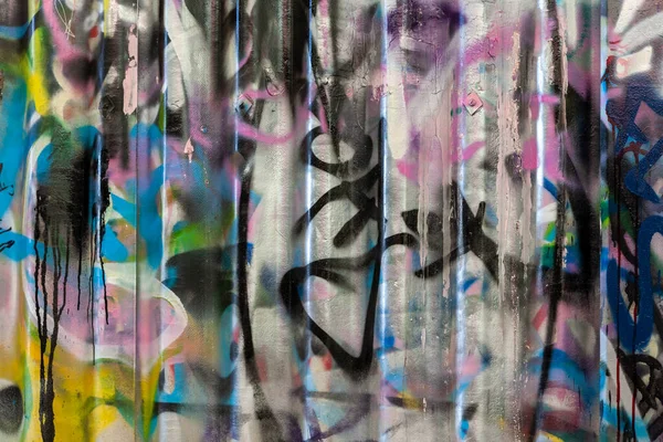 Detailní pohled na graffiti na stěně — Stock fotografie