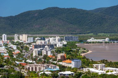 Cairns şehir manzarası. Avustralya 'da şehir