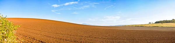 Landbouwgrond met unieke rode grond — Stockfoto