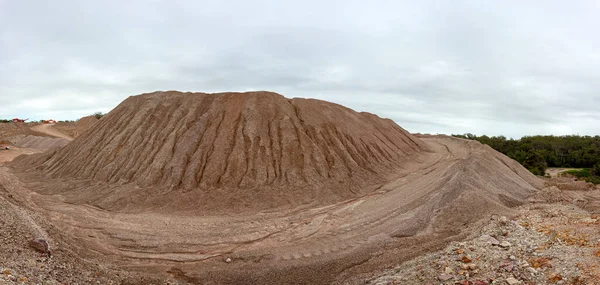 Panoramautsikt över industriellt sandbrott i Australien — Stockfoto