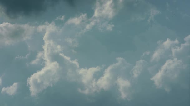 Céu azul com nuvens brancas — Vídeo de Stock