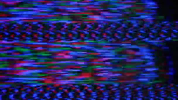 Абстрактна текстура фоновий шум глюк телевізійної помилки — стокове відео