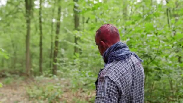 Gli zombie stanno camminando nel bosco . — Video Stock