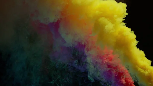 Koyu arkaplanda renkli duman — Stok fotoğraf