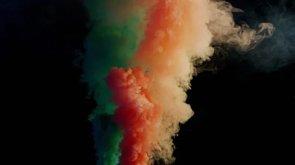 Koyu arkaplanda renkli duman — Stok fotoğraf