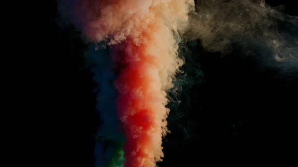 Bunter Rauch auf dunklem Hintergrund — Stockfoto