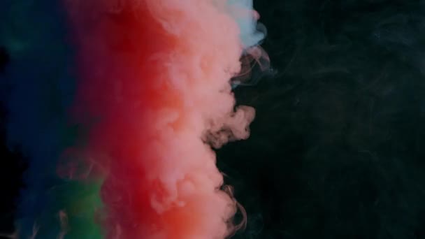 Colorful Smoke on Dark Background — Stock Video