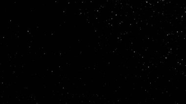 İzole edilmiş Siyah Arkaplana Beyaz Kar Düşüyor