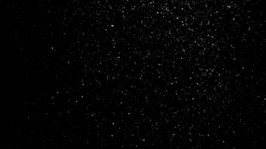 İzole edilmiş Siyah Arkaplana Beyaz Kar Düşüyor