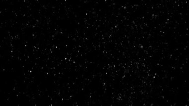 İzole edilmiş Siyah Arkaplana Beyaz Kar Düşüyor