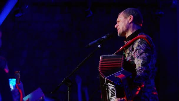 Polonya Lublin Tercihine 2018 Popüler Ukrayna Vokalist Gitarist Oluşturan Skrypka — Stok video