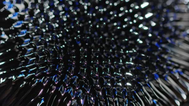 Přírodní Úkaz Magnetismus Ferrofluidic Látek Působení Neodymový Magnet Může Vytvořit — Stock video