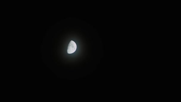 Luna nel cielo notturno — Video Stock