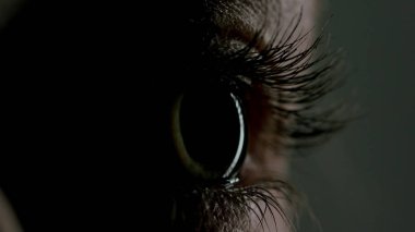 Yakın çekim güzel mavi göz