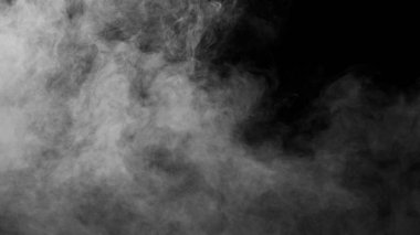 White Smoke on Black Background clipart