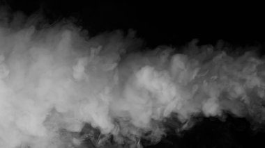 Siyah arkaplanda beyaz duman
