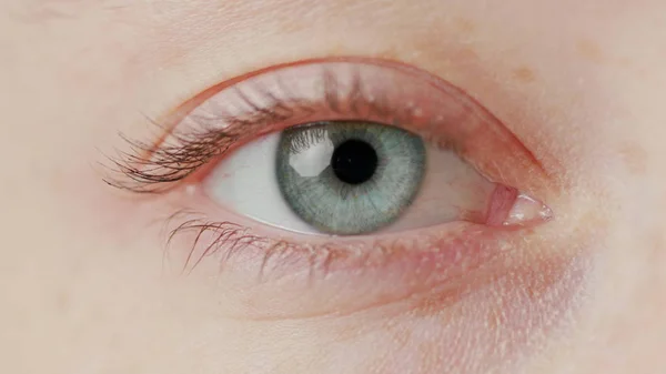 クローズ アップの美しい青い目 — ストック写真