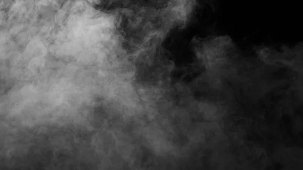 Humo blanco sobre fondo negro — Foto de Stock