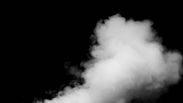 White Smoke on Black Background — Stock Photo, Image