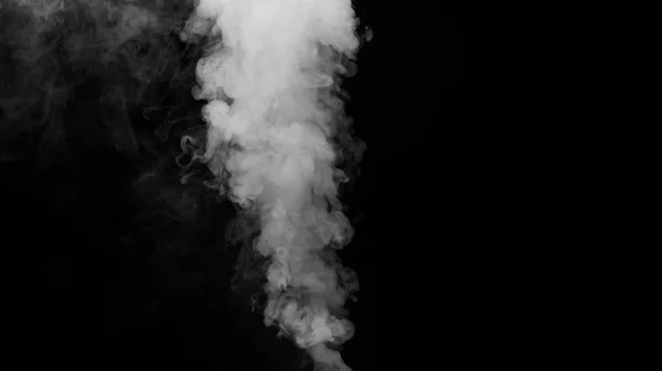 White Smoke on Black Background — Stock Photo, Image